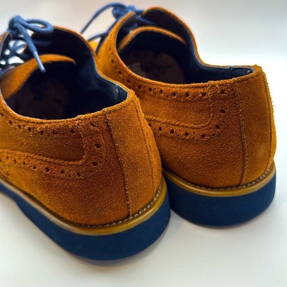 Theo Suede Leather Cap Toe Oxford Size 8 Tobacco - Picture 4 of 5